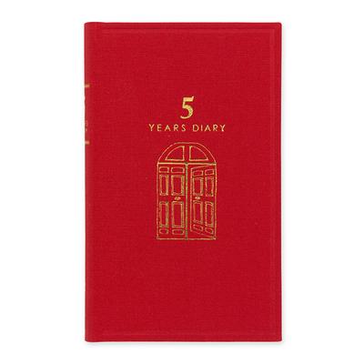 midori 5 year diary red