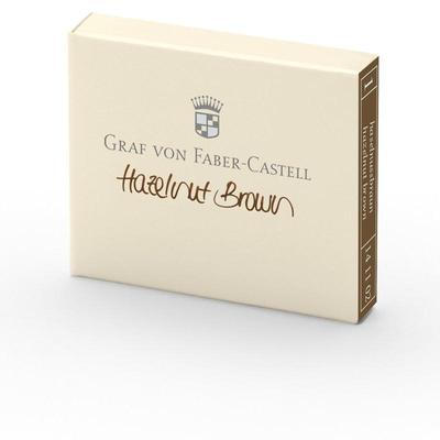 Graf von Faber-Castell Hazelnut Brown - Box of 6 - International Standard Ink Cartridges