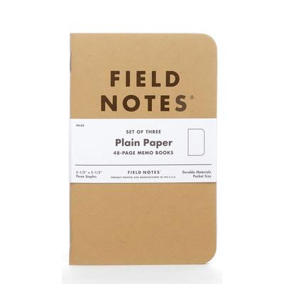 Field Notes Notebooks Pack of 3 Blank Paper