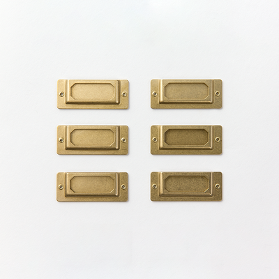 Brass Label Plates (Set of 6) by Midori