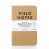 Field Notes Mixed Pack, Ruled, Grid and Blank - Pack of 3
