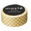 Maste Washi Tape - Neon Green Pink Grid